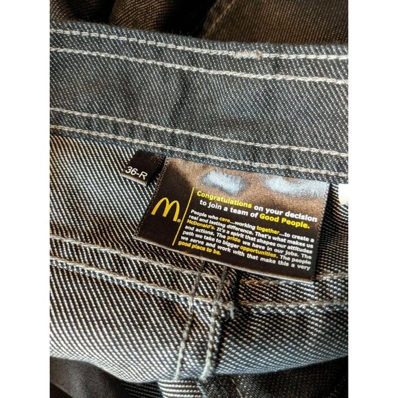 McDonalds Brand MC211 Mens 36R 38x33" (31") Work Pants Jeans Black - Picture 5 of 7
